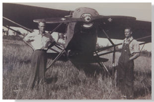 Roy Rice's plane with Tom Oler